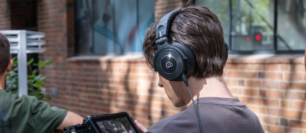 Atomos studiosonic over ear headphones hero